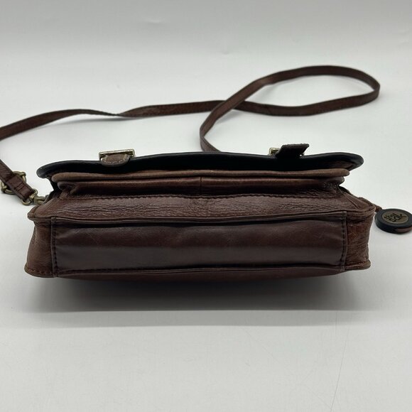 The Sak Leather Tri-Color Adjustable Crossbody Bag Metallic Buckle Boho Purse - Picture 10 of 13